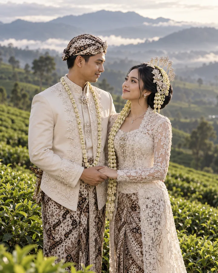 Nara dan Aruna di kebun teh
